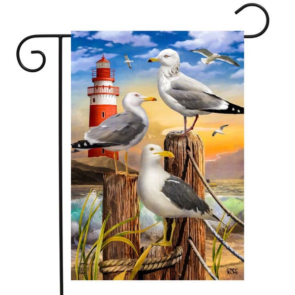 Briarwood Lane Seagulls Summer Garden Flag - image 