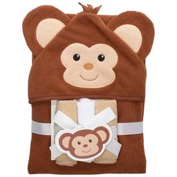Jamberries 3D Monkey Hooded Towel W/ 3 Washcloths
