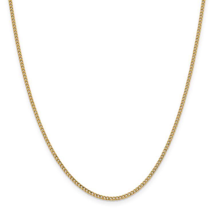 Gold Classics™ 1.85mm. 14kt. Semi Solid Curb Link Bracelet