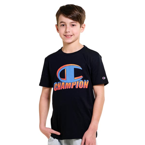 Boys &#40;8-20&#41; Champion&#40;R&#41; Dotted Big C Logo Short Sleeve Tee - image 