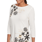 Petite Ruby Rd. Must Haves II Snowflake Script Tee - image 5