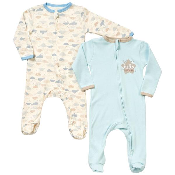 Baby Boy &#40;NB-9M&#41; Tales & Stories 2pk. Hello I''m New Here Sleepers - image 