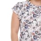 Plus Size NY Collection Cap Double Flutter Sleeve Floral Blouse - image 4
