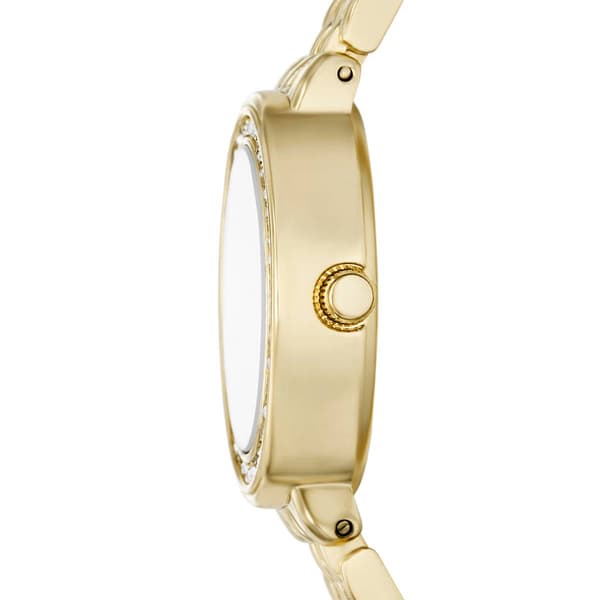 Womens Folio Gold-Tone Watch/Bracelet/Pendant Set - FMDFL2080