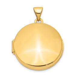 Gold Classics(tm) 14kt. Gold 20mm Round Plain Domed Locket