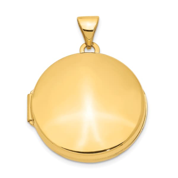 Gold Classics&#40;tm&#41; 14kt. Gold 20mm Round Plain Domed Locket - image 
