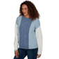 Womens Skye’s the Limit Icy Blue Sparkle Long Sleeve Colorblock - image 3