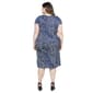 Plus Size 24/7 Comfort Apparel Abstract Faux Wrap Dress - image 3