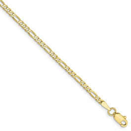 Gold Classics&#40;tm&#41; 10kt. 2.2mm 8in. Figaro Link Chain Bracelet