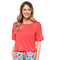 Womens Rene Rofe(R) Short Sleeve Solid Pajama Tee - image 1