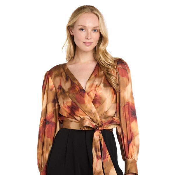 Womens R&M Richards Satin Top Solid Bottom Jumpsuit