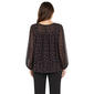 Womens Zac & Rachel Long Sleeve Pleated Floral Blouse - image 2