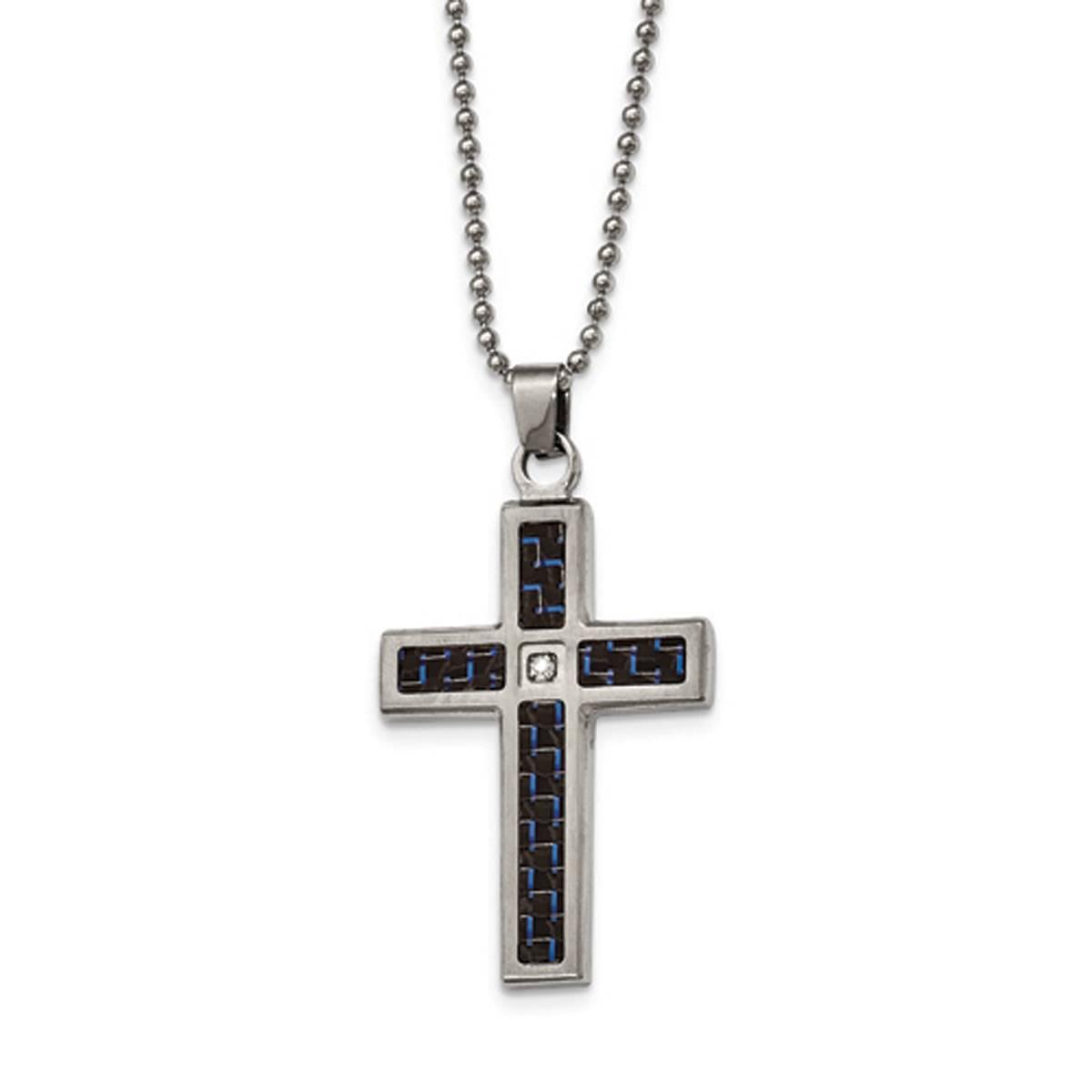 Mens Gentlemens Classics™ Black & Blue Inlay Cross...