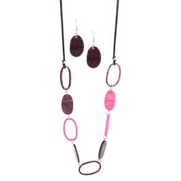 Ashley Cooper&#40;tm&#41; Tonal Berry Beaded Necklace & Earrings Set