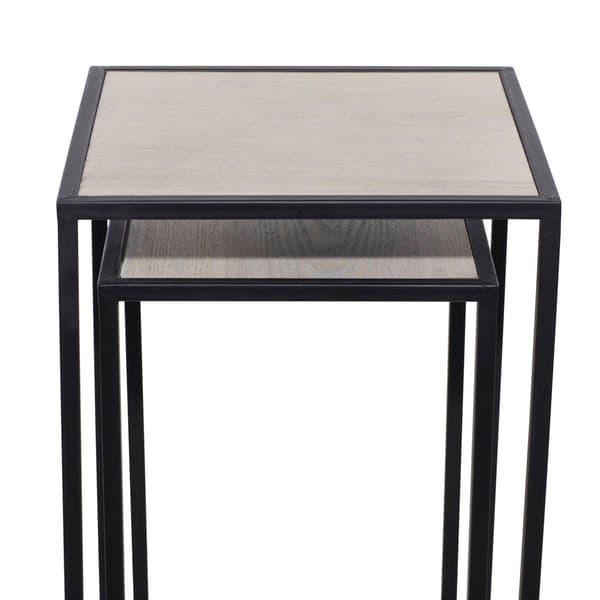 9th & Pike&#174; Black Metal Contemporary Accent Table - Set of 2