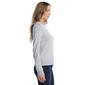 Petite Rafaella® Long Sleeve Solid Studded Crew Neck Sweater - image 4