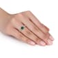 Gemstone Classics™ 10kt. Gold Diamond & Lab Created Emerald Ring - image 5