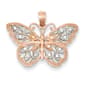 Gold Classics&#40;tm&#41;  Rhodium Plated Butterfly Pendant - image 1