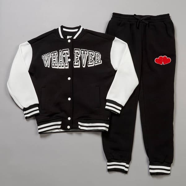 Girls &#40;7-16&#41; Jolie & Joy Whatever Bomber Jacket & Joggers - image 