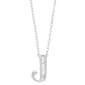 Diamond Classics(tm) 1/20ctw. Baguette Diamond J Initial Pendant - image 1