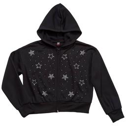 Girls (7-16) Star Ride(R) Rhinestone Star Zip Up Hoodie