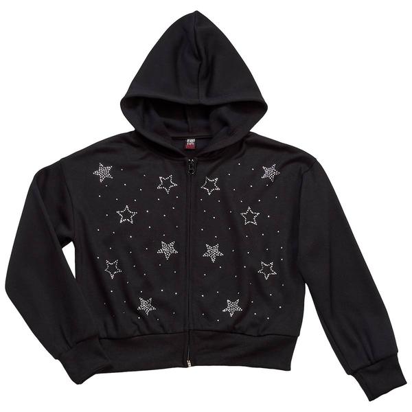 Girls (7-16) Star Ride(R) Rhinestone Star Zip Up Hoodie - image 