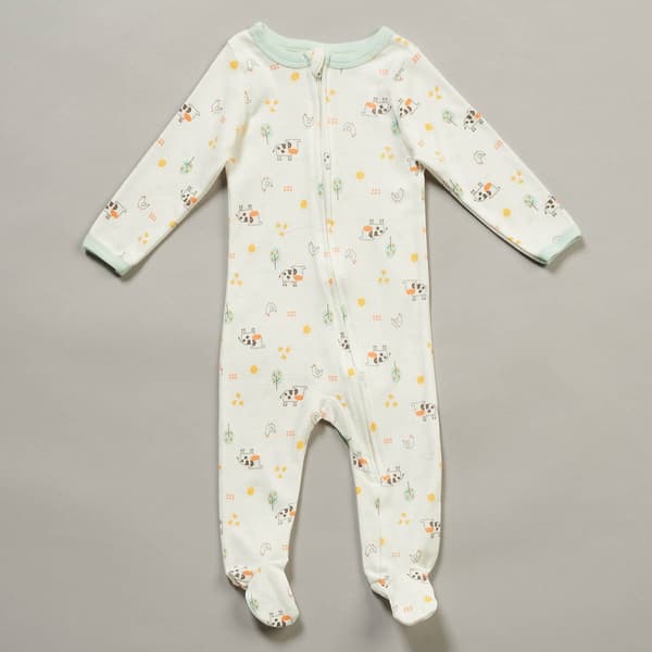 Baby Unisex (NB-9M) Baby Views(R) Cow Farm Zip Sleep & Play - image 