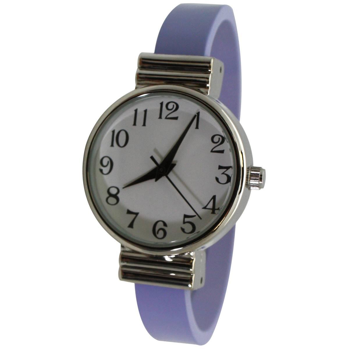 Womens Olivia Pratt™ Solid Shiny Colors Bangle Watch -...
