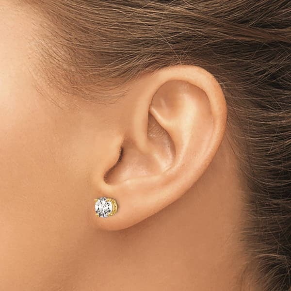Pure Fire 14kt. Gold 1 1/2ctw. 4-Prong Lab Grown Diamond Earrings