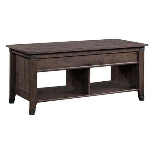 Sauder Carson Forge Lift Top Coffee Table - Coffee Oak