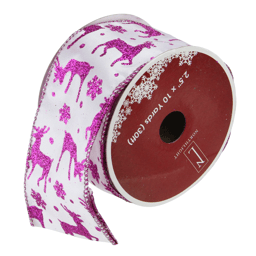 Northlight 12pk. Glistening Purple Reindeer Christmas Ribbons