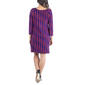 Womens 24/7 Comfort Apparel Geo 3/4 Sleeve Keyhole Shift Dress - image 2
