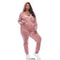 Plus Size White Mark Two Piece Velour Tracksuit Set - image 9