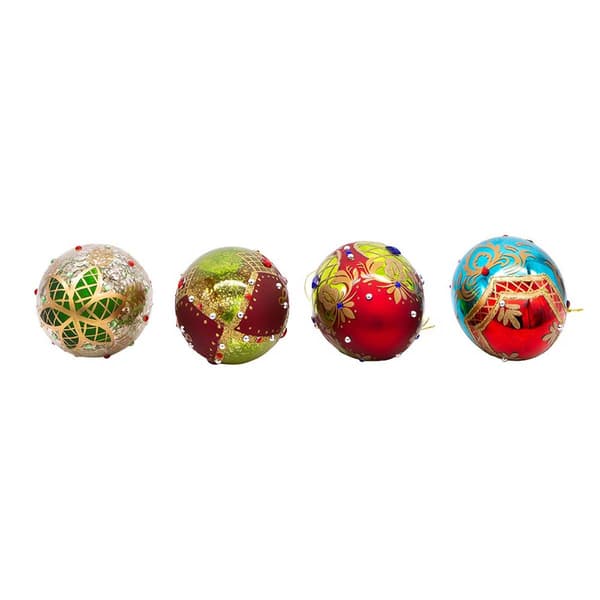 Kurt S. Adler 4pc. 65MM Glass Egg Ornament Set