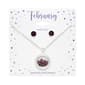 February Birthstone Shaker Necklace & Earrings Set - image 2