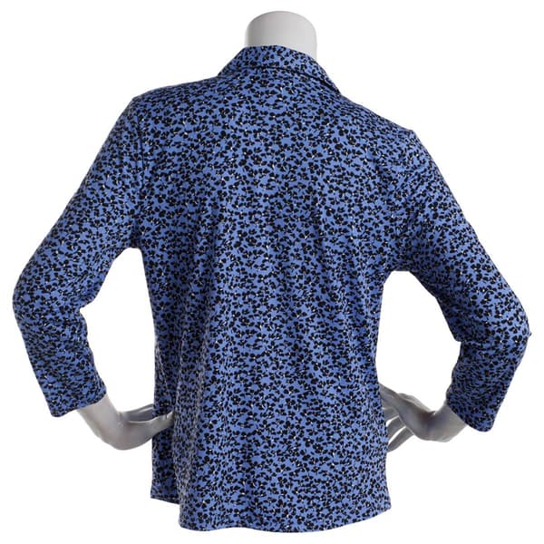 Petite Hasting & Smith 3/4 Roll Tab Sleeve Ditsy Tee