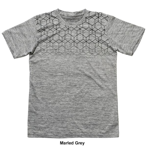 Mens Cougar® Sport Marled Geometric Chest Short Sleeve Tee