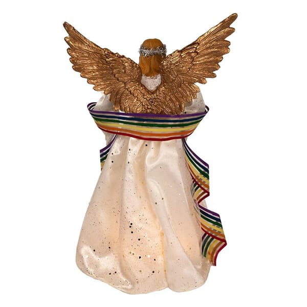 Kurt S. Adler 14in. 10-Light Pride Angel Tree Topper