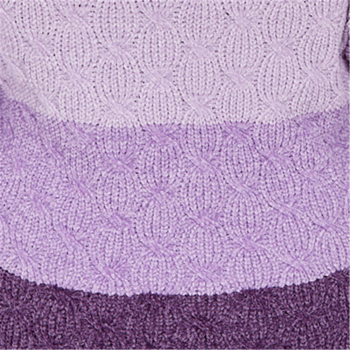 Plus Size Alfred Dunner Vail Color Block Cable Chenille Sweater