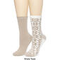 Womens Cuddl Duds® 2pk. Large Snowflake Ribbed Crew Socks - image 5