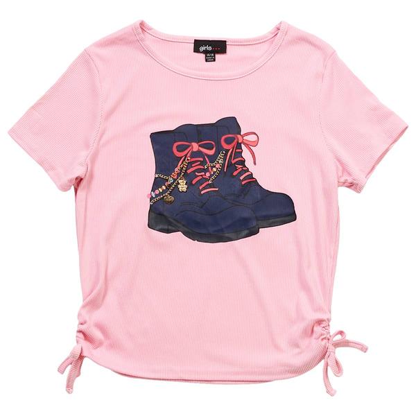 Girls (7-16) Dream Girl Combat Boots w/ Charms Short Sleeve Tee - image 
