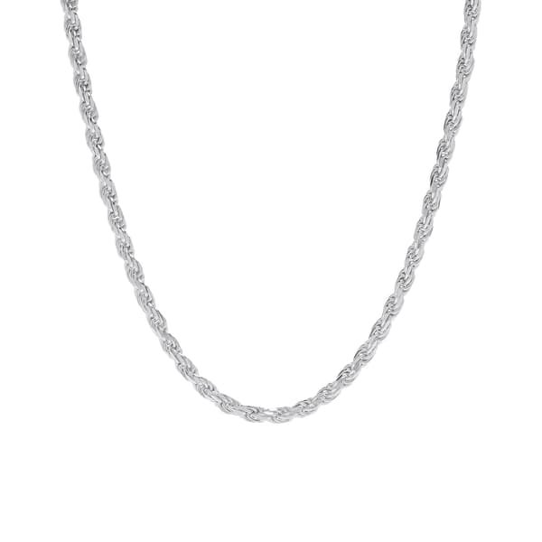 22in. Sterling Silver Rope Chain Necklace - image 