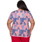 Plus Size Alfred Dunner Lady Liberty American Flag Keyhole Blouse - image 1