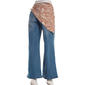 Juniors No Comment Low Rise Wide Leg Jeans w/ Scarf Belt - image 3
