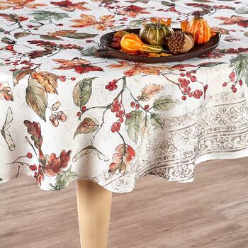 Abstract Autumn Fabric Tablecloth - Boscov's