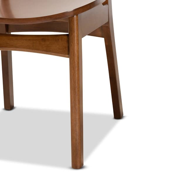 Baxton Studio Katya Walnut Brown Wood 2-pc. Dining Chair Set