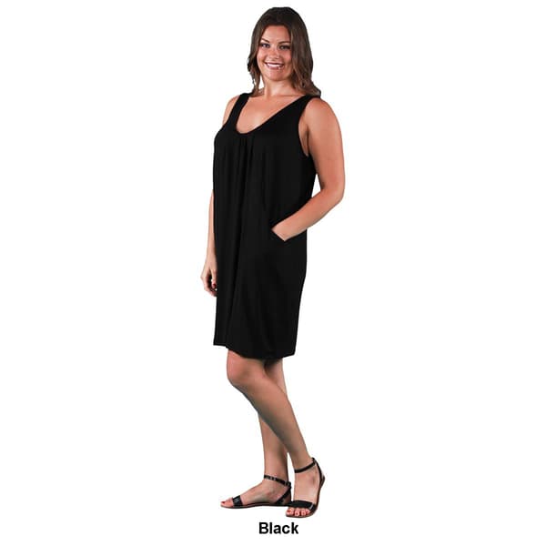 Plus Size 24/7 Comfort Apparel Knee Length Shift Dress