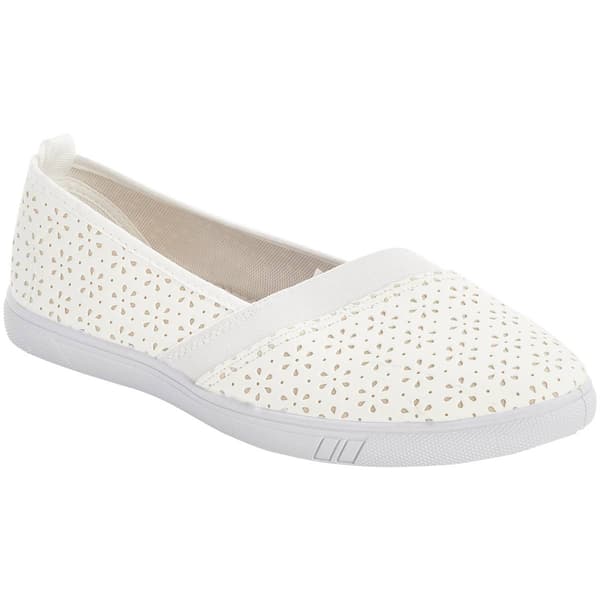 Womens Ashley Blue Laser Cut Slip On Flats - image 