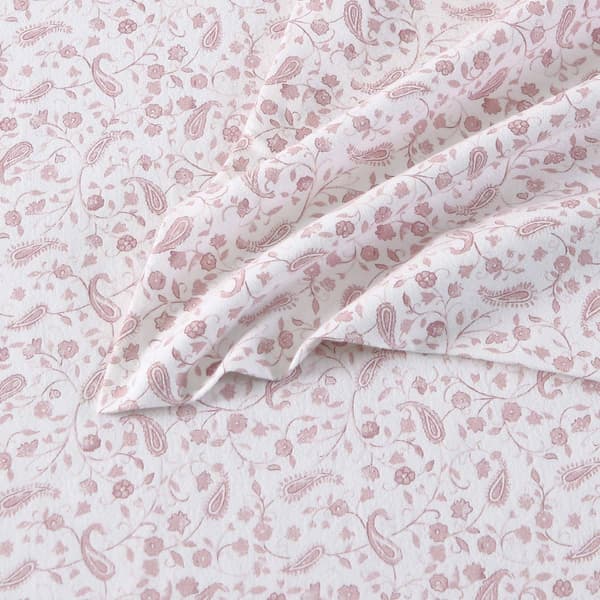 Laura Ashley Paisley Prance Cotton Flannel Sheet Set