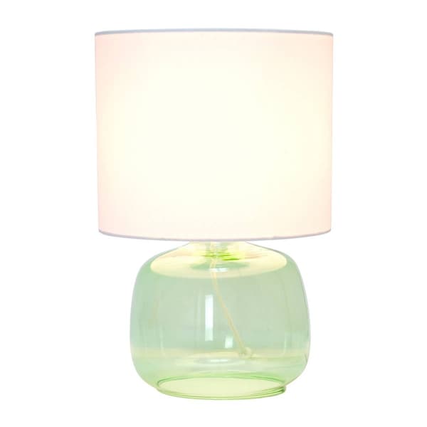 Simple Designs 13.7in. Glass Table Lamp